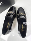 CC Logo Moccasin Patent Enamel Loafers Black - CHANEL - BALAAN 6