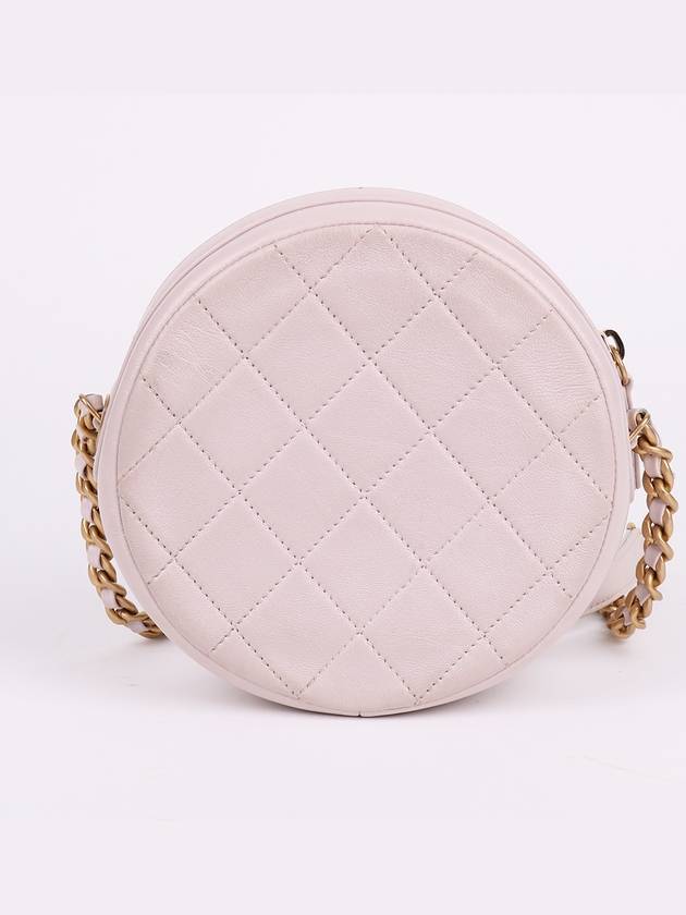 CC gold plated light pink small round chain bag AS1898 - CHANEL - BALAAN 4