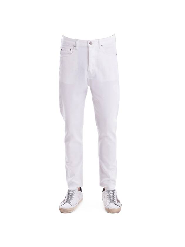 Men's Denim Cotton Straight Jeans White - GOLDEN GOOSE - BALAAN 2