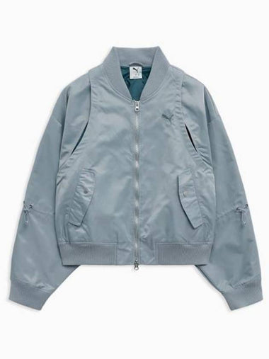 Dare To Woven Bomber Jacket Grey - PUMA - BALAAN 1