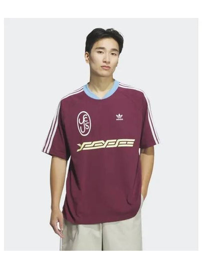 adidas x YESEYESEE Tee Burgundy JN5821 - ADIDAS - BALAAN 1