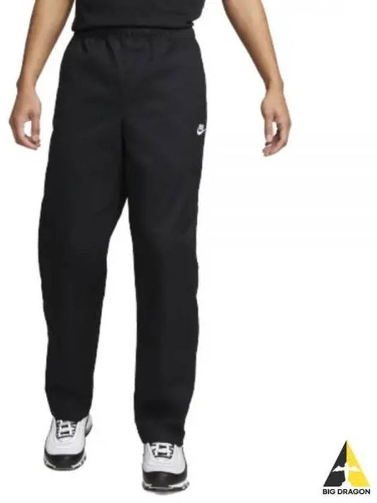 Club Woven Straight Track Pants Black - NIKE - BALAAN 2