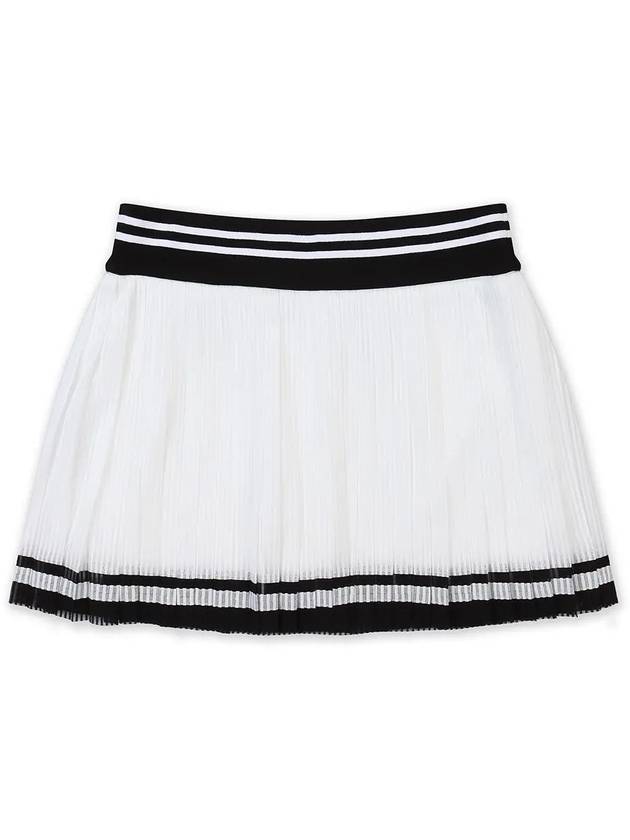 Golfwear Mesh Pleated Culotte Skirt White Black - ONOFF - BALAAN 3