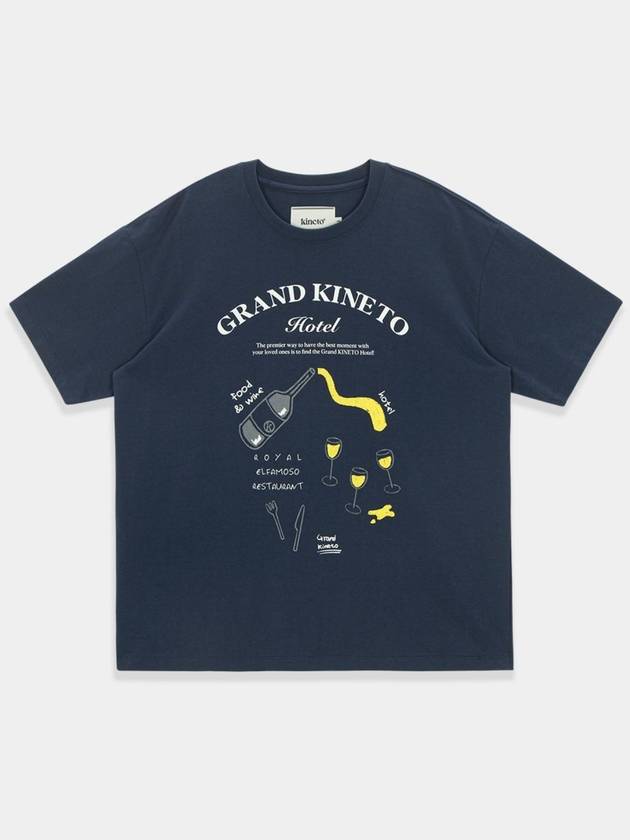 Grand Hotel Restaurant T ShirtVintage NavyW - KINETO - BALAAN 3