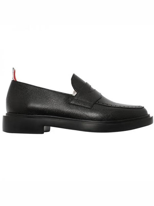 Pebble Grain Rubber Sole Penny Loafer Black - THOM BROWNE - BALAAN 2