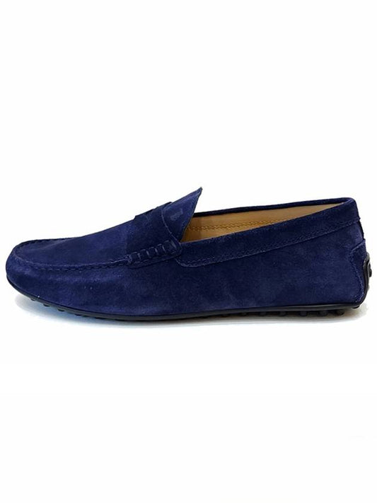 Men's City Gomino Suede Driving Shoes Navy - TOD'S - BALAAN 2