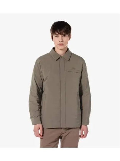 Men's Shirt Type Down Blouson Jacket Light Brown - LACOSTE - BALAAN 2