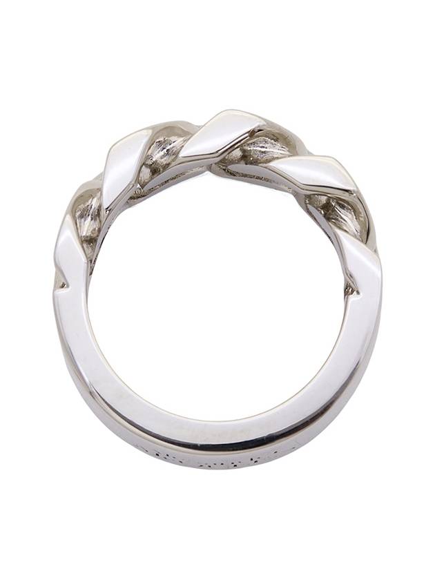 Men's Logo Chain Ring Silver - ALEXANDER MCQUEEN - BALAAN 4