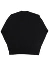 Big Heart Logo Oversized Intarsia Knit Top Black - AMI - BALAAN 3