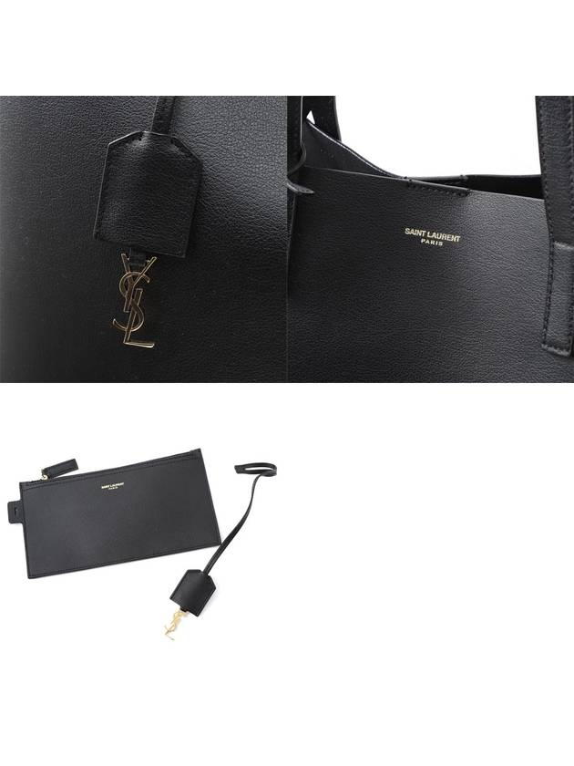 North South Shopping Tote Bag Black - SAINT LAURENT - BALAAN 8