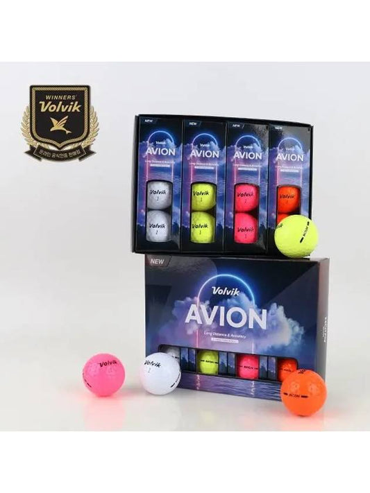 AVION Flight Optimized Golf Ball Avion Color1 Dozen 12 Balls - VOLVIK - BALAAN 2