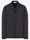 Crinkle Reps Nylon Garment Dyed Overshirt Zip Up Jacket Black - STONE ISLAND - BALAAN 2