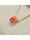 Mini Pop H Pendant Necklace Gold Rose Extreme - HERMES - BALAAN 6