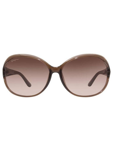 Eyewear Oval Sunglasses Brown - SALVATORE FERRAGAMO - BALAAN 1