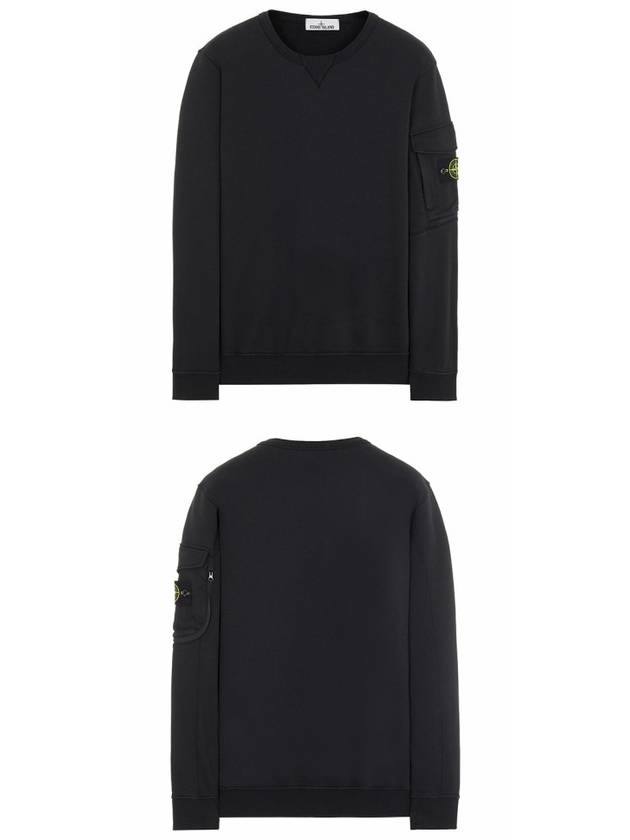 Waffen Patch Zipper Pocket Sweatshirt Black - STONE ISLAND - BALAAN 5