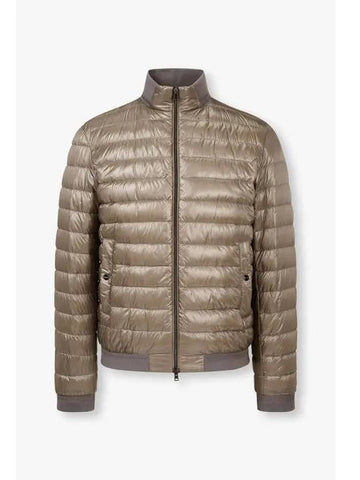 Men s Banded Hem Down Padded Jacket Light Brown - HERNO - BALAAN 1