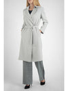 Wool silk belted gray robe coat IT38 IT40 Fabiana cover included - FABIANA FILIPPI - BALAAN 1