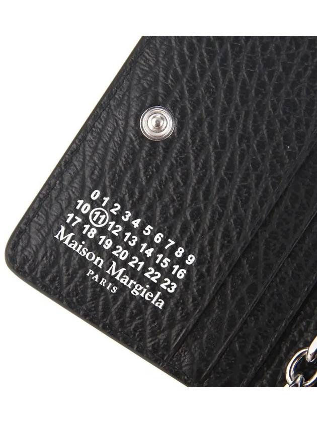 4 Stitch Keyring Card Wallet Black - MAISON MARGIELA - BALAAN 4