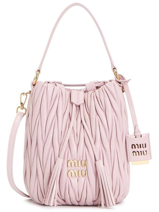 Matelasse Nappa Leather Bucket Bag Pink - MIU MIU - BALAAN 2