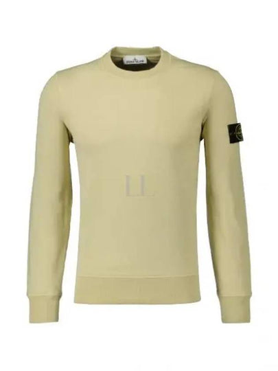 Wappen Patch Garment Dyed Sweatshirt Yellow - STONE ISLAND - BALAAN 2