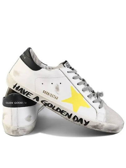 Superstar Star Leather Low Top Sneakers Yellow White - GOLDEN GOOSE - BALAAN 2