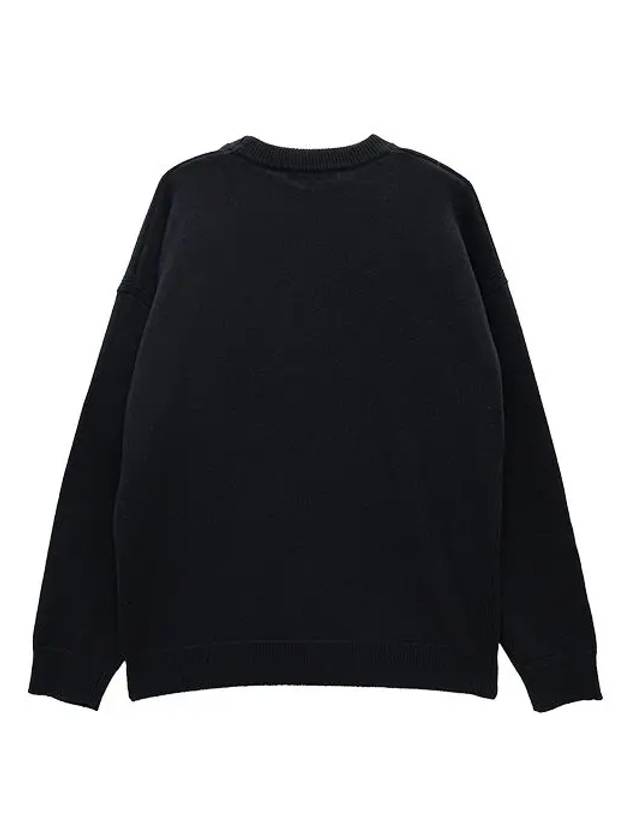 Intarsia Fox Head Comfort Knit Top Black - MAISON KITSUNE - BALAAN 7