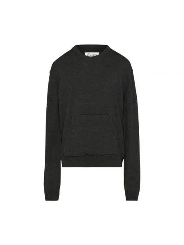 Crew Neck Wool Blend Knit Top Black - MAISON MARGIELA - BALAAN 2