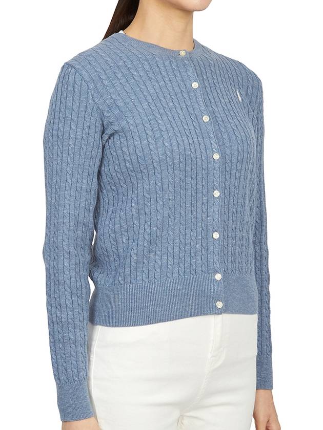 Kids Cable 313543047044 BLUE HTR Cardigan Adults can wear - POLO RALPH LAUREN - BALAAN 4