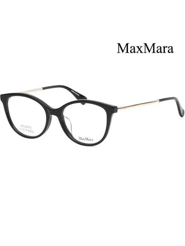 Glasses frame MM5027F 001 round horn rim Asian fit - MAX MARA - BALAAN 1