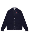 Men's Jersey Stitch V-Neck Cardigan Navy - THOM BROWNE - BALAAN 2