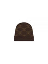 Triomphe Monogram Wool Cashmere Beanie Brown - CELINE - BALAAN 2