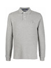 Logo Embroidery Long Sleeve Polo Shirt Grey - POLO RALPH LAUREN - BALAAN.