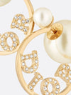 Tribales Logo Pearl Earrings Gold - DIOR - BALAAN 3