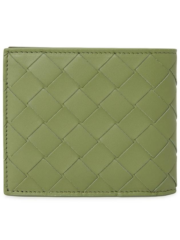 Intrecciato Bifold Half Wallet Light Khaki - BOTTEGA VENETA - BALAAN 3