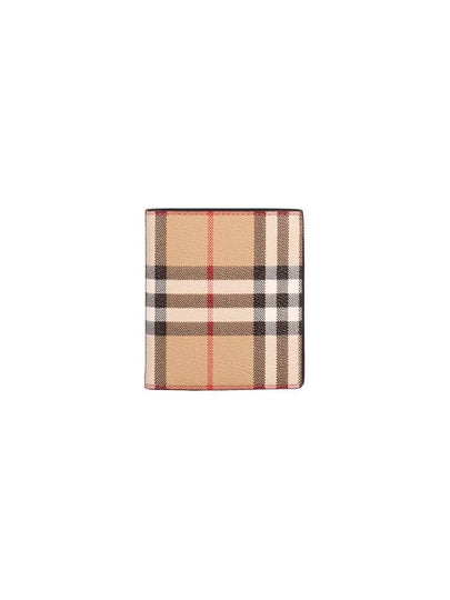 Check Leather Card Wallet Beige - BURBERRY - BALAAN 2