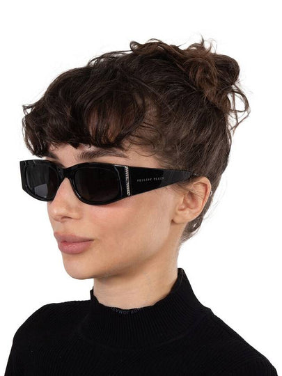 Philipp Plein Grey Oval Ladies Sunglasses SPP025S 0700 55 - PHILIPP PLEIN - BALAAN 2