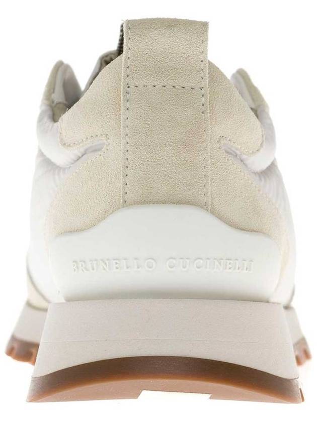 Suede Techno Runner Low Top Sneakers White - BRUNELLO CUCINELLI - BALAAN 5