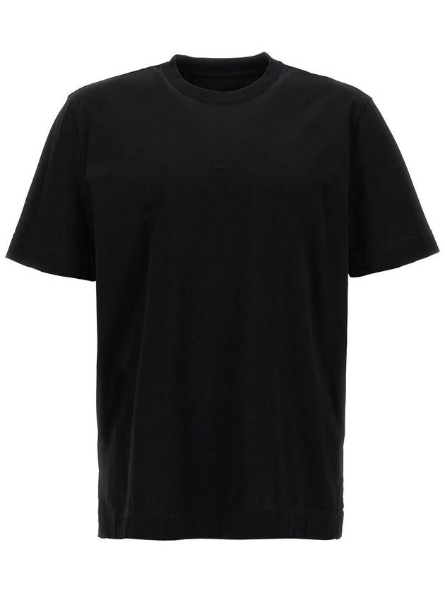 Embroidered 4G Logo Cotton Short Sleeve T-shirt Black - GIVENCHY - BALAAN 2