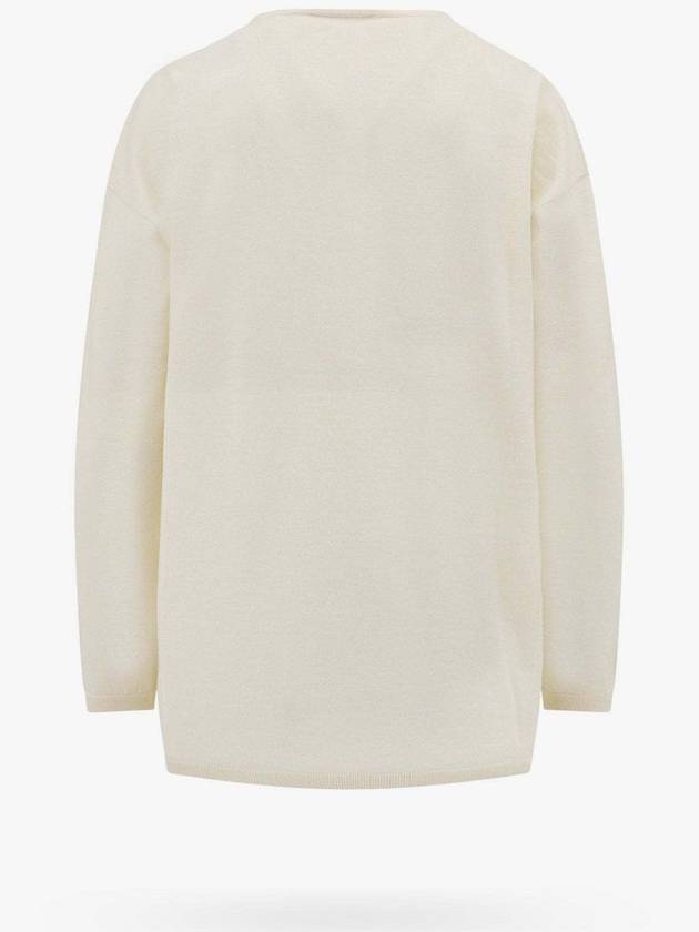 Freccia V-neck Cashmere Knit Top White - MAX MARA - BALAAN 3