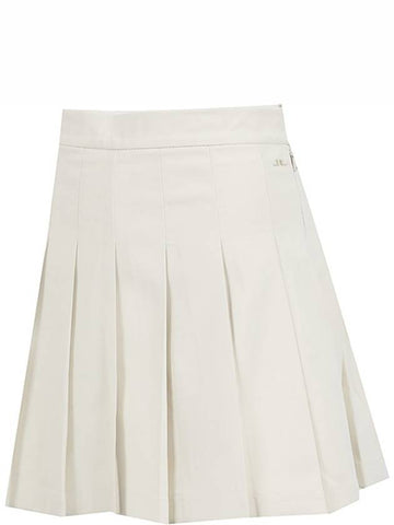 Adina Pleated Skirt Almond Milk - J.LINDEBERG - BALAAN 1