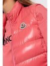 Ghany Ghany logo patch padded vest coral pink - MONCLER - BALAAN 3