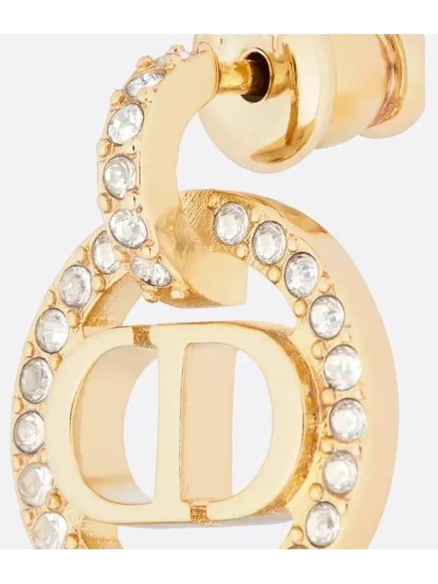 Petit CD Crystal Earrings Gold - DIOR - BALAAN 5