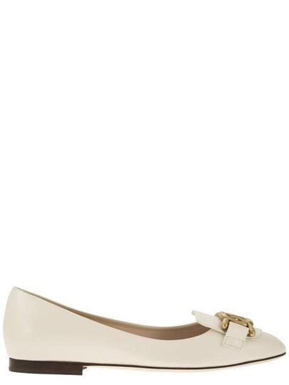 Kate Leather Ballerina White - TOD'S - BALAAN 2