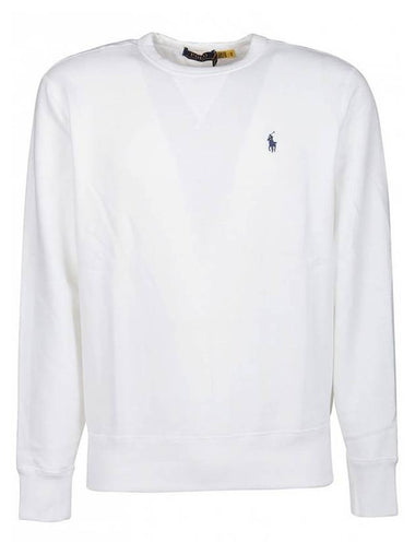 Embroidered Logo Pony Crew Neck Sweatshirt White - POLO RALPH LAUREN - BALAAN 1