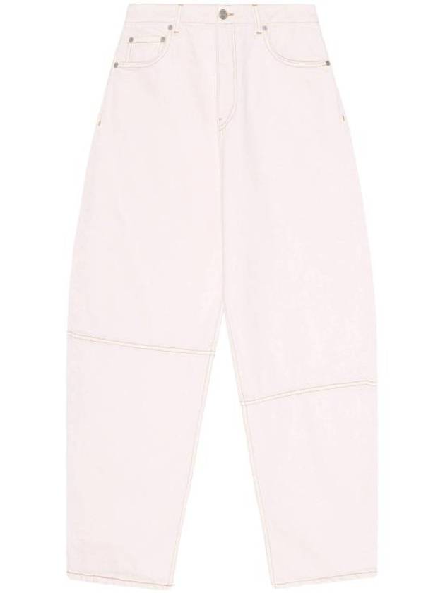 Overdyed Denim Stary Jeans Chalk Pink - GANNI - BALAAN 2