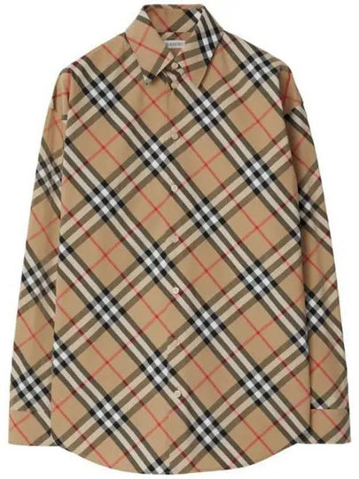 Check Pattern Shirt Beige - BURBERRY - BALAAN 2