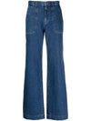 High Waist Flare Jeans Blue - A.P.C. - BALAAN.