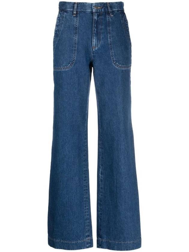 High Waist Flare Jeans Blue - A.P.C. - BALAAN 1