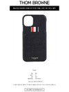 Pebbled Calfskin Iphone 11 Phone Case Black - THOM BROWNE - BALAAN 3