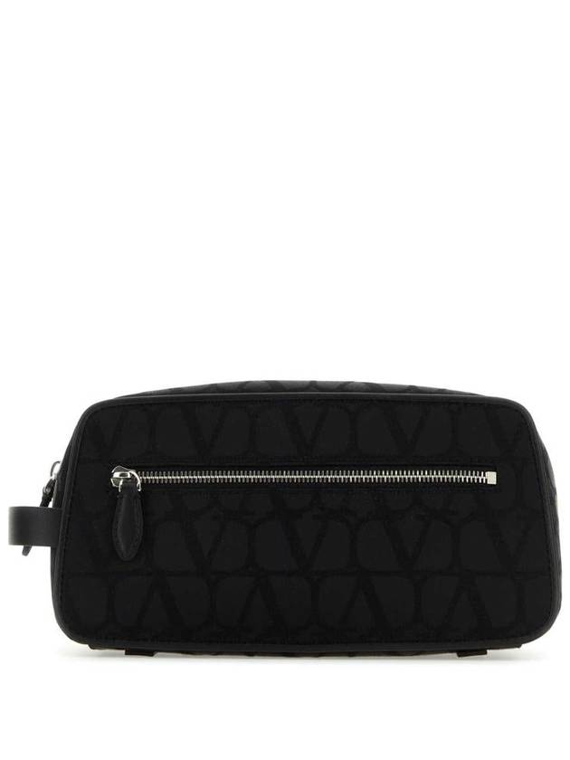 Toile Iconographe Beauty Pouch Bag Black - VALENTINO - BALAAN 2